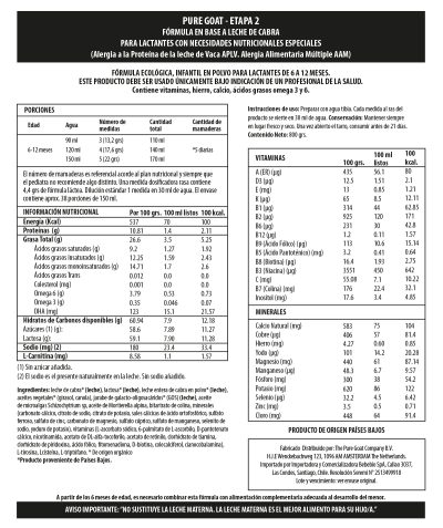 Fórmula Infantil Pure Goat